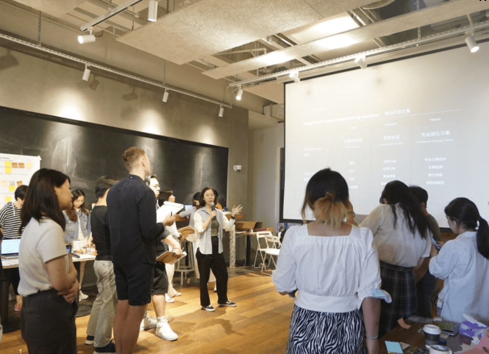 Yating leading a workshop at Global Service Jam Shanghai